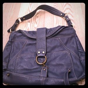 Hayden Harnett blue hobo bag
